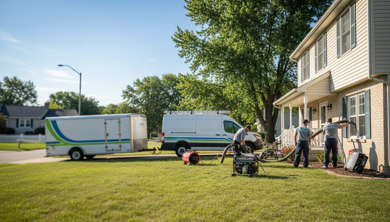 Flooded Basement Restoration And Cleanup With Repair in Elberfeld, IN near me